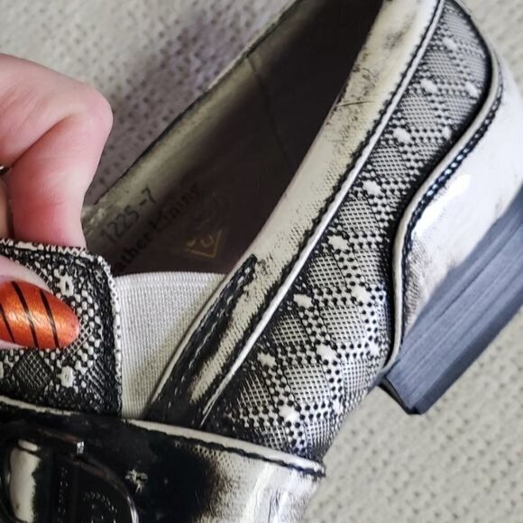 Evergreen Vintage Steampunk Halloween Costume Alligator Square Toe Sz 7‎ … - Picture 11 of 11